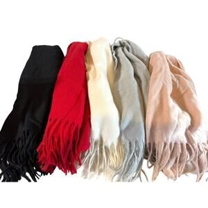 Style & Co Winter Chevron Print Super Soft Fringe Scarf NWT